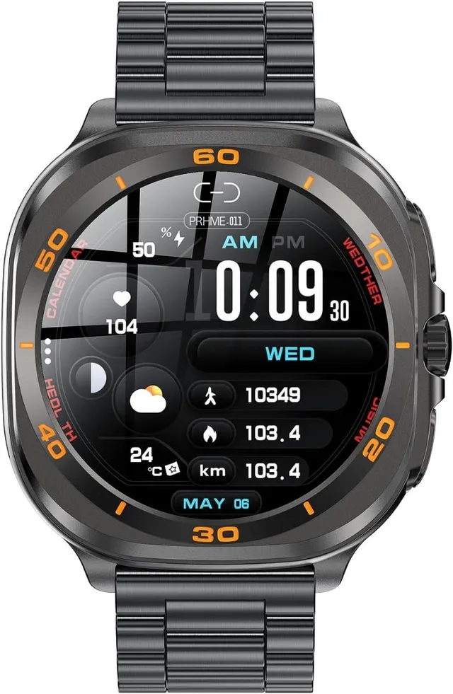 Swiss Military Watch DOM7, 1.43" AMOLED Display, Bluetooth Calling, Multilingual Interface, IP67 Water Resistance, Gun Metal, DOM7