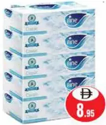 Fine مناديل وجه 2 طبقة