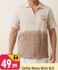 Selfie Mens Shirt Half Sleeve