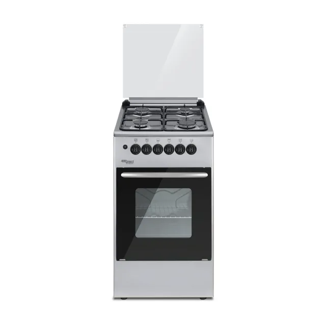 Super General 50x50 4 Burner Gas Cooking Range, Auto Ignition, Stainless Steel, Full Safety SGC5050FSES