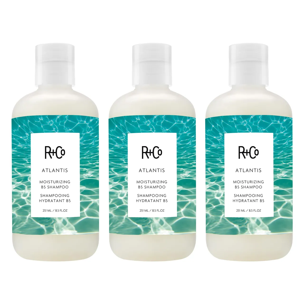 R+Co شامبو RCo ATLANTIS المرطب B5 يرطب ويقوي وينعم الشعر لجميع أنواع الشعر