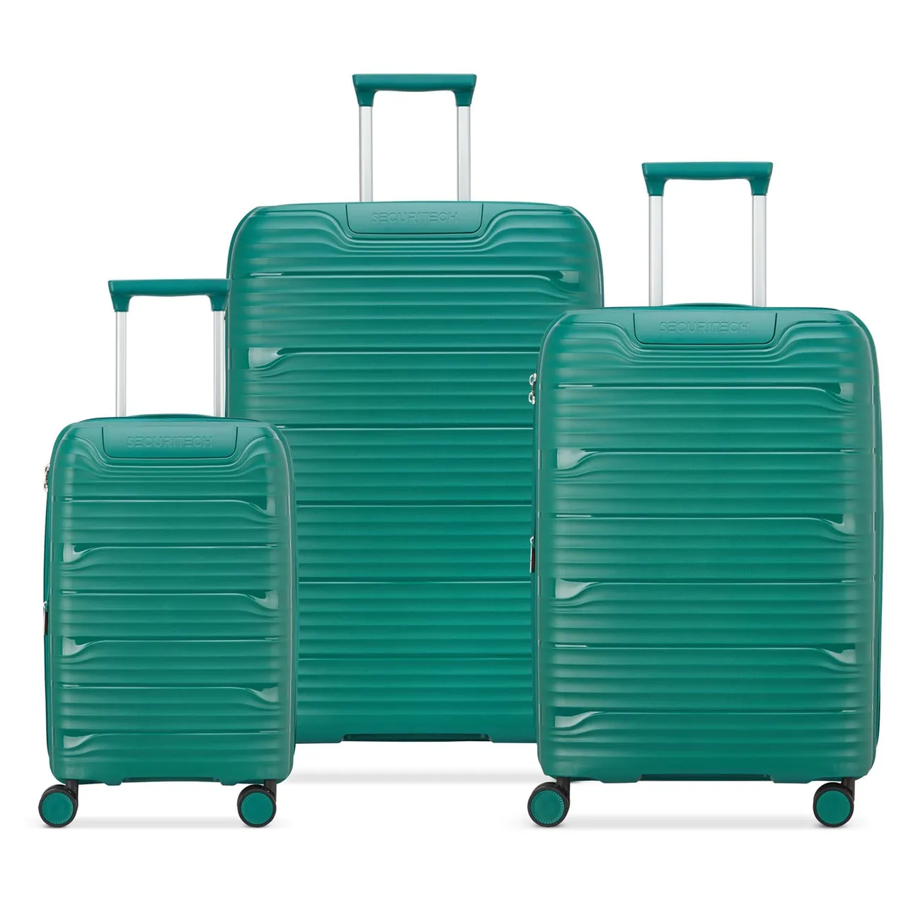 Delsey طقم حقائب سفر صلبة Securitech Dune أخضر، 55cm + 70cm + 82cm، طقم 3 قطع