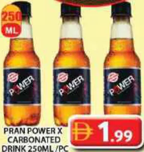 Pran مشروب غازي power x