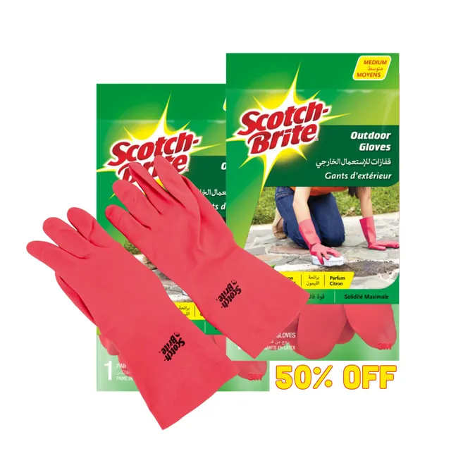 3M Scotch Brite 3M Xtra Hvydty Gloves Med - 2Pk