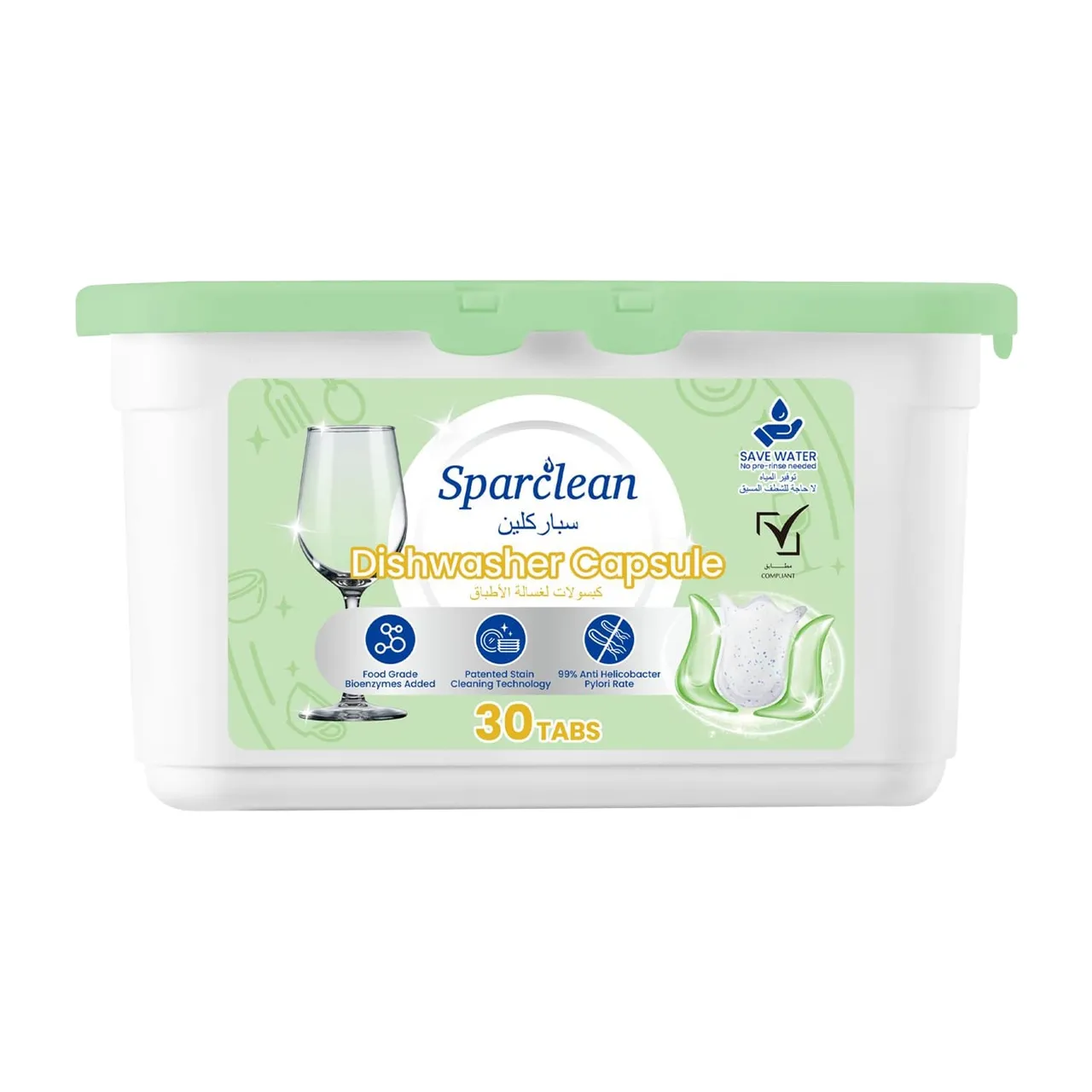 Sparclean كبسولات غسالة الصحون 30 pcs