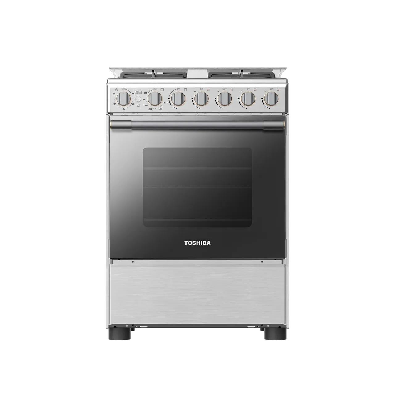 Toshiba موقد غاز 4 شعلات, 60 x 60, ستانلس ستيل, RB2-60G4GE(MR)