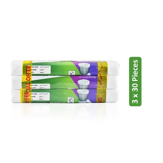 Tripple A Heavy Duty Garbage Bag Roll - 46 x 52 cm, 5 Gallon, 3 x 30 Pieces