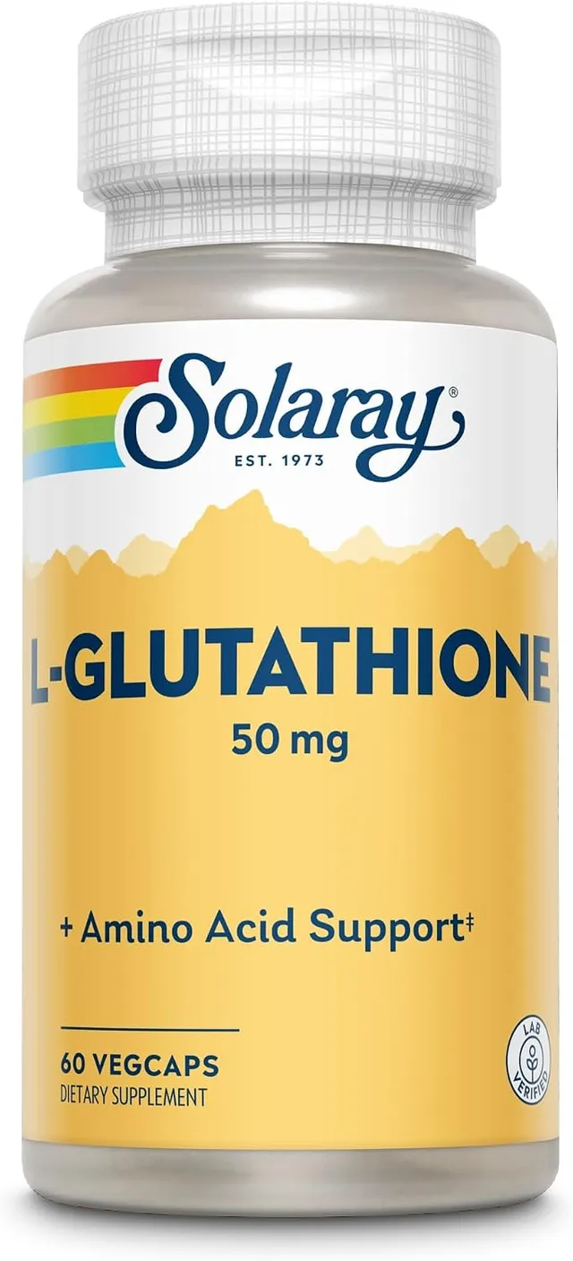 Solaray L-Glutathione 50mg Vegetarian Capsules For Antioxidant Support 's