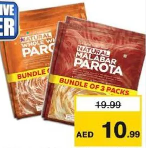 iD Natural Whole Wheat/Malabar /Plain Parota Assorted