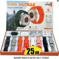 Smart Watch With 10+1 Strap Ultra 49 mm