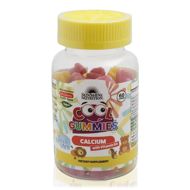 Sunshine Nutrition Calcium Cool Gummies - 60 Pieces