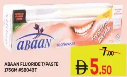Abaan Fluoride T/Paste #Sb043T