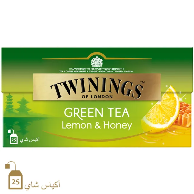 Twinings Green Tea Lemon & Honey Flavor - 25 Bags