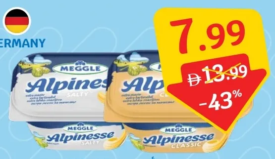 Meggle Spreadable Alpinesse Butter Salted / Unsalted