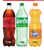 Coca-Cola / Sprite / Fanta Coca-Cola زيرو + Sprite بالليمون واللايم + Fanta بالبرتقال
