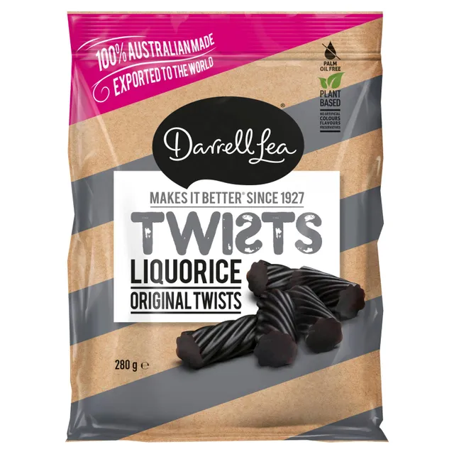 Darrell Lea Twists Liquorice