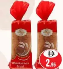 Bakers World White Sandwich Bread