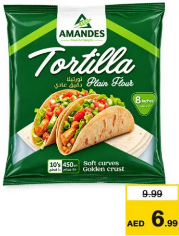 Amandes دقيق تورتيلا سادة