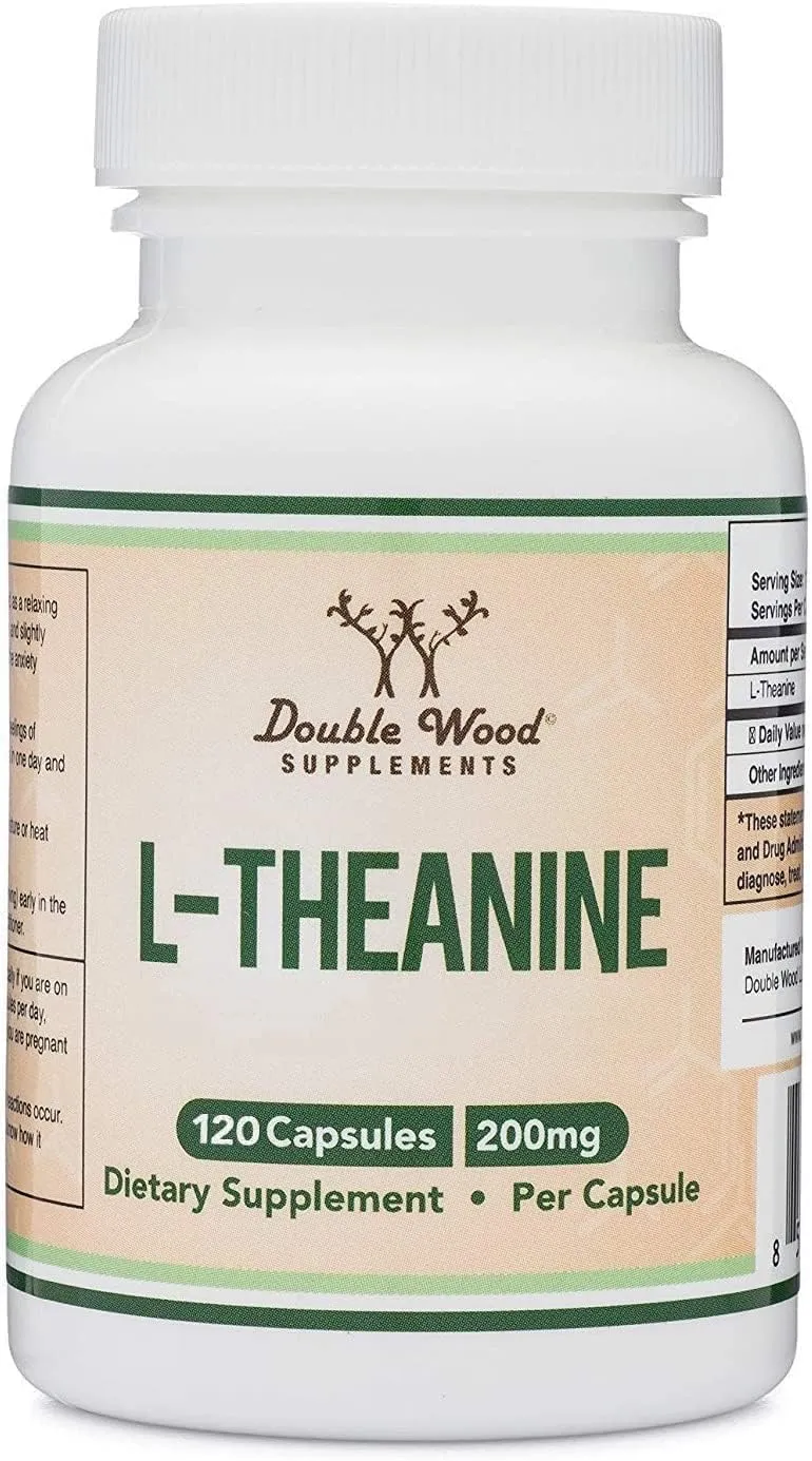 Double Wood Supplements إل-ثيانين 120 X 200mg كبسولة