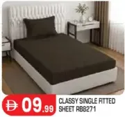 Classy شرشف سرير مفرد بمطاط Bb271
