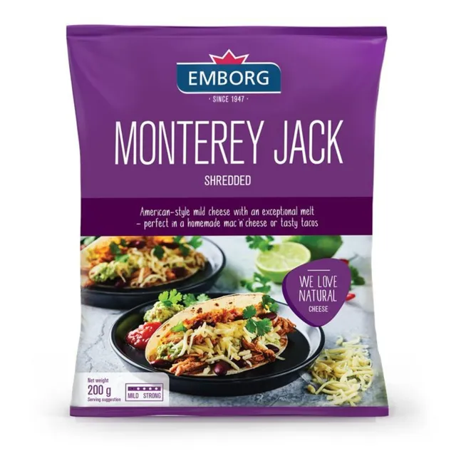 Emborg Shredded Monterey Jack Cheese