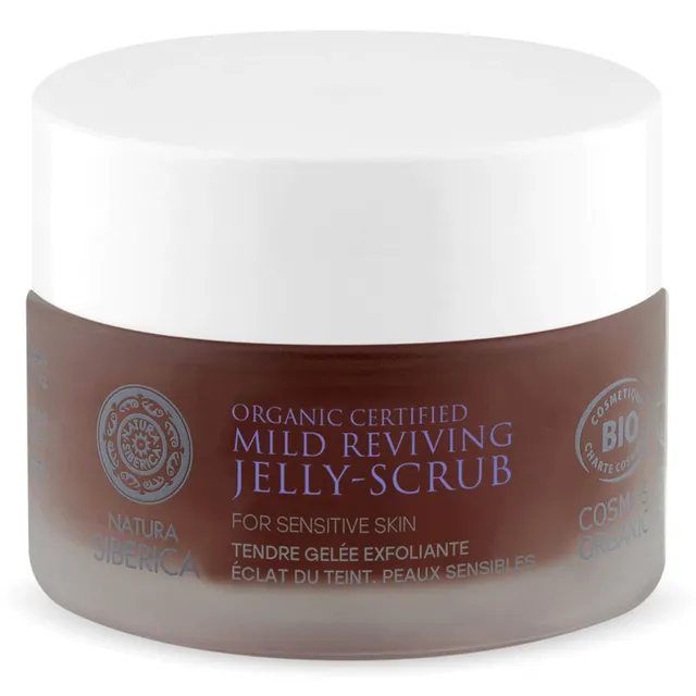 Natura Siberica Organic Certified Mild Reviving Jelly-Scrub with Rhodiola Rosea Hydrolate for Sensitive Skin
