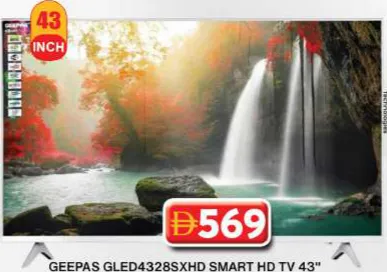 Geepas Smart Hd Tv GLED4328SXHD