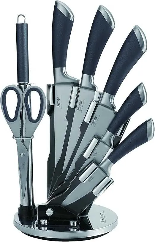 Prestige طقم سكاكين رمادي - 8 pcs