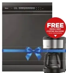 Midea Smart Freestanding Dishwasher Wqp15-Wu7633Gur(Bs)-Gcc