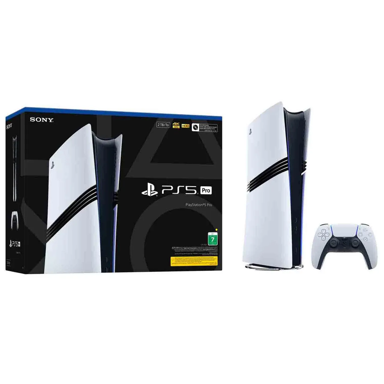 Sony جهاز ألعاب PlayStation 5 Pro سعة 2TB، نظام ألعاب 4K HDR، أبيض