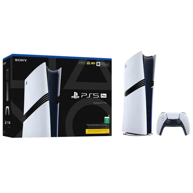 Sony PlayStation 5 Pro Console 2TB, 4K HDR Gaming System, White