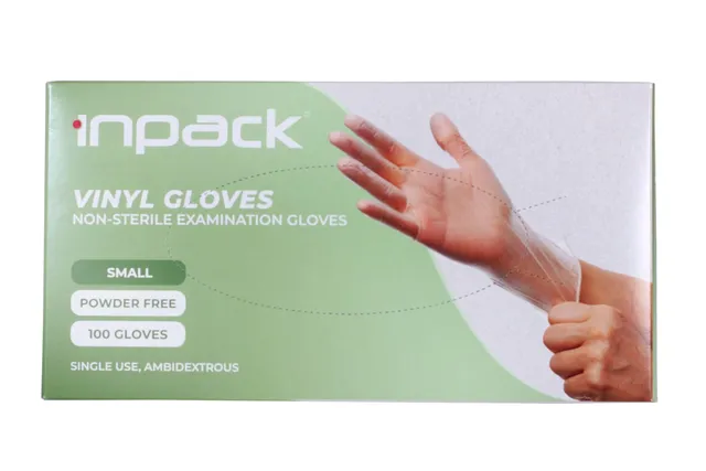 Inpack Cleangrip Powder Free Gloves - Small V-Series - 100's