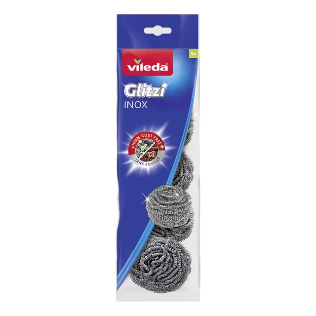 Vileda Glitzi Inox Spiral Scourer 5 PCS