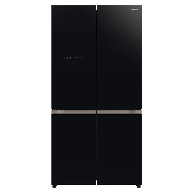 Hitachi Gross Net Side by Side 4 Door Premium Refrigerator, French Door Fridge, Automatic Ice Maker, Quick Freezing, RWB720VUK04GBK