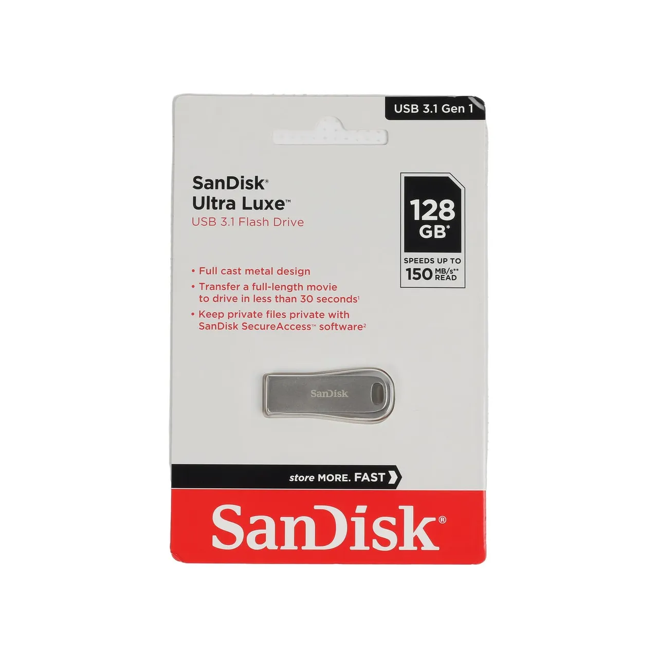 Sandisk فلاش درايف USB 3.1 لوكس، 128 GB، SDCZ74