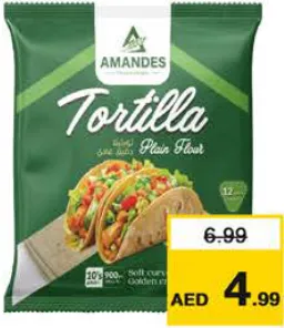 Amandes تورتيلا دقيق سادة