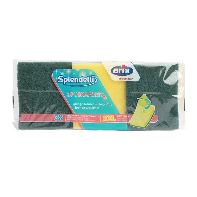 Arix Splendelli Sponge Scourer - Multicolour - Large - 3 Pieces