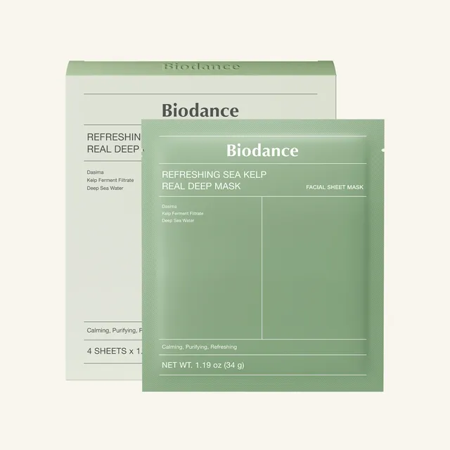 Biodance Refreshing Sea Kelp Real Deep Hydrogel Sheet Mask, Calming, Soothing and Oil Control