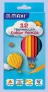 Maxi Triangular Color Pencils 12 Colour