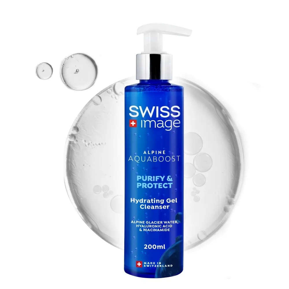 Swiss Image منظف جل مرطب Aquaboost بحمض الهيالورونيك والنياسيناميد