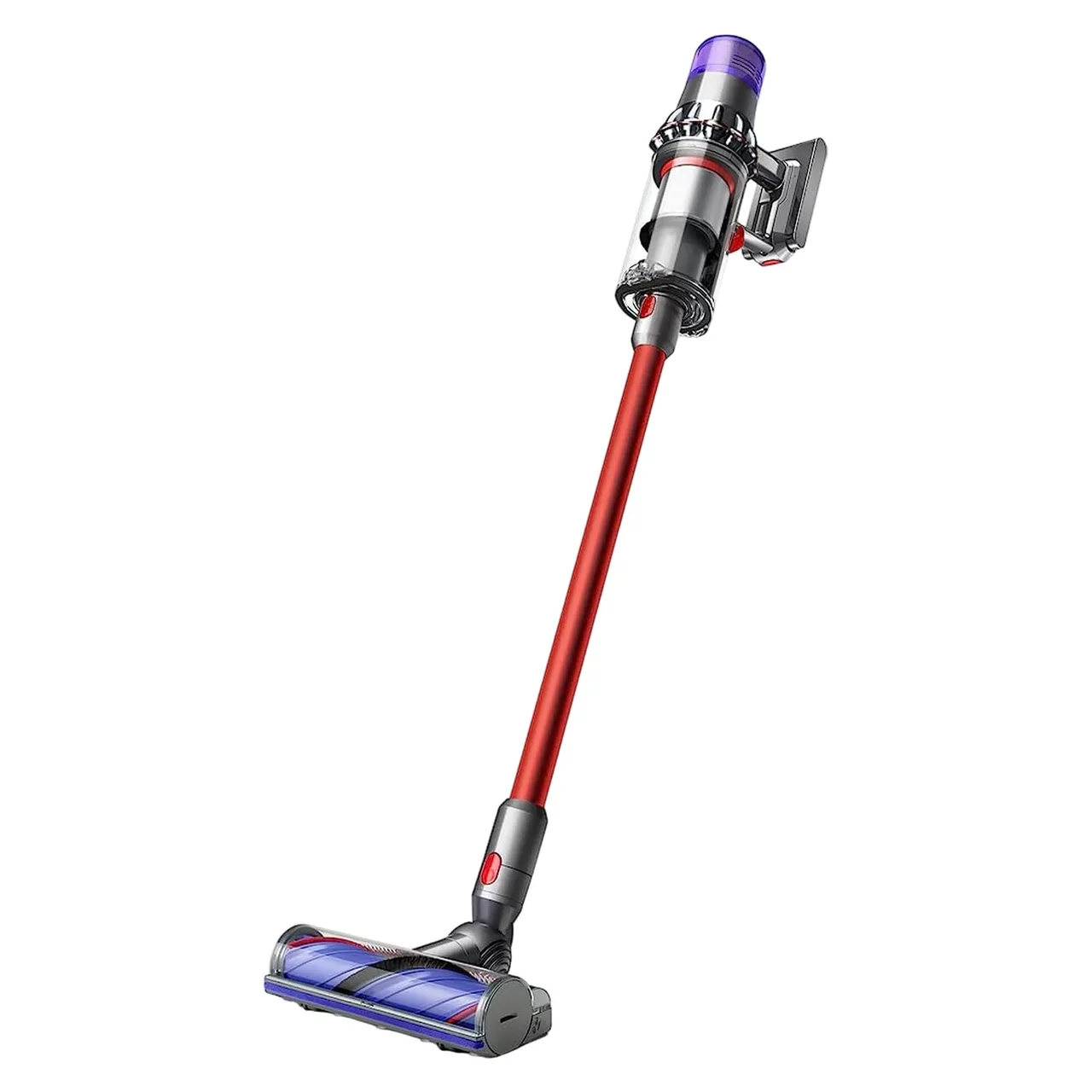 Dyson مكنسة كهربائية V11 Extra، نيكل/أحمر، شاشة LCD و3 أوضاع طاقة