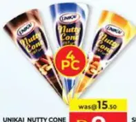 Unikai Nutty Cone Ice Cream Chocolate/Vanilla