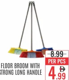 Floor Broom With Strong Long Handle