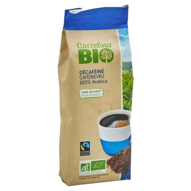 Carrefour Bio Organic Decaffeinated Ground Coffee, 100% Arabica