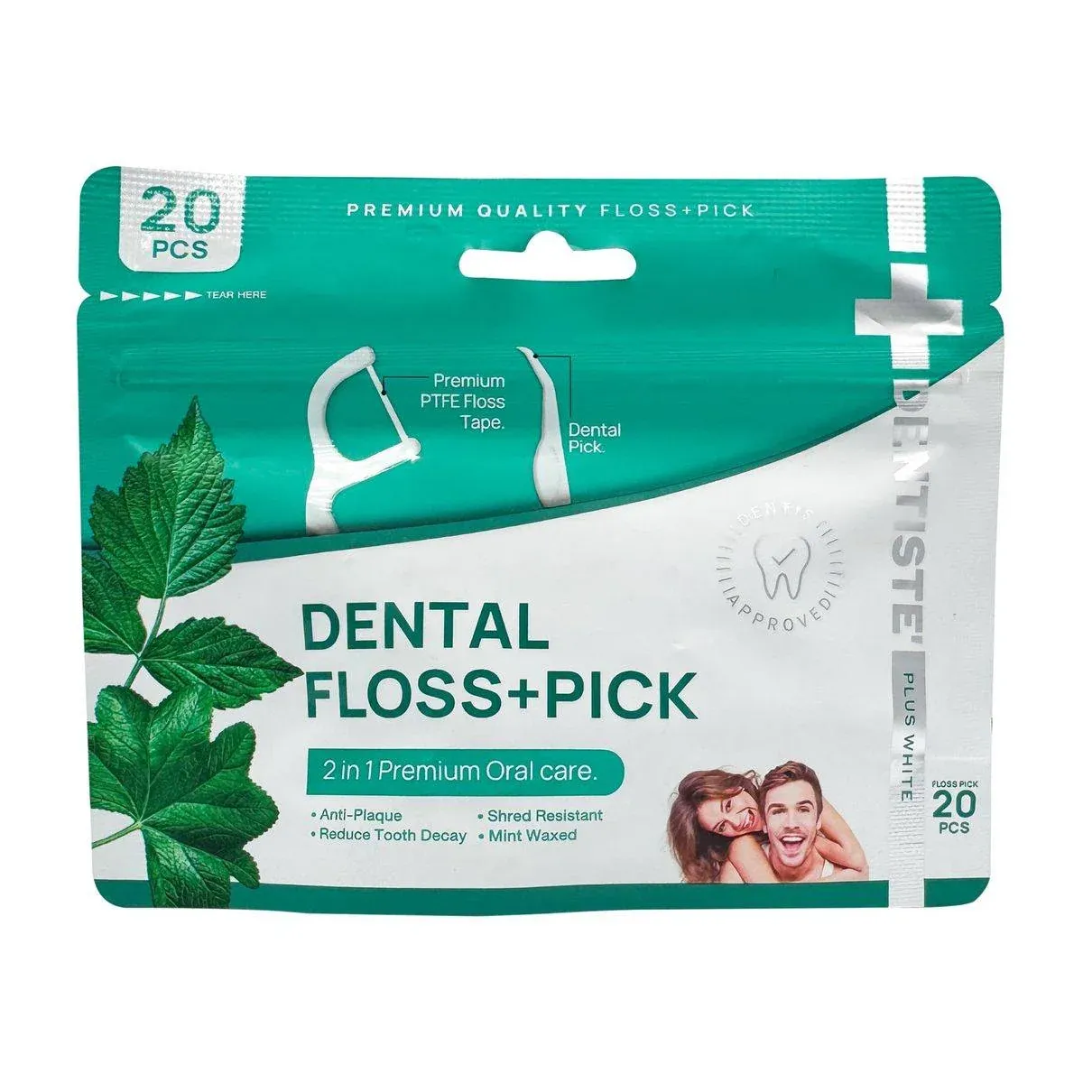 Dentiste عناية فاخرة بالفم 2 في 1 خيط تنظيف الأسنان وأعواد 20 pcs