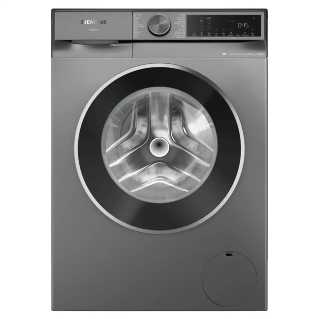 Siemens غسالة تحميل أمامي iQ500 WG44K2ZRGC، 1400 RPM، رمادي