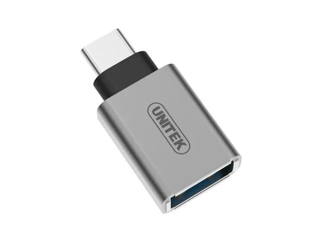 Unitek محول USB-C إلى USB-A، تصميم متين من سبائك الألمنيوم، يدعم نقل البيانات السريع حتى 5Gbps، متوافق مع أجهزة اللابتوب والأجهزة اللوحية والهواتف الذكية