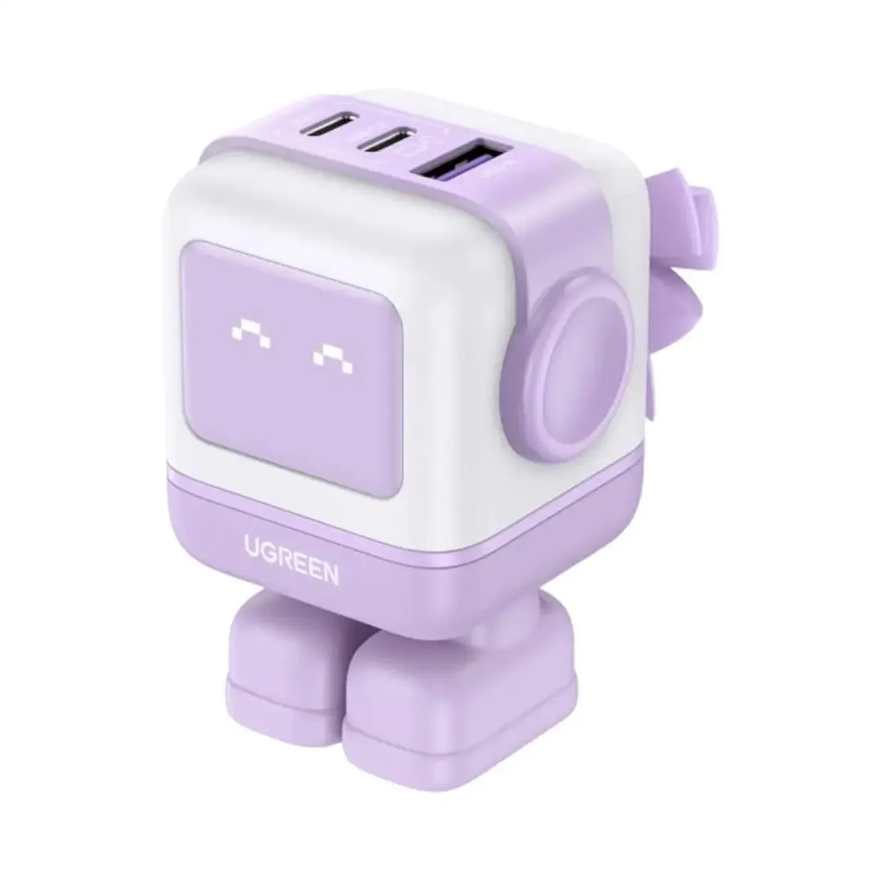 Ugreen شاحن Nexode 3-in-1 GaN Robo بقدرة 65W بنفسجي CD361-35292