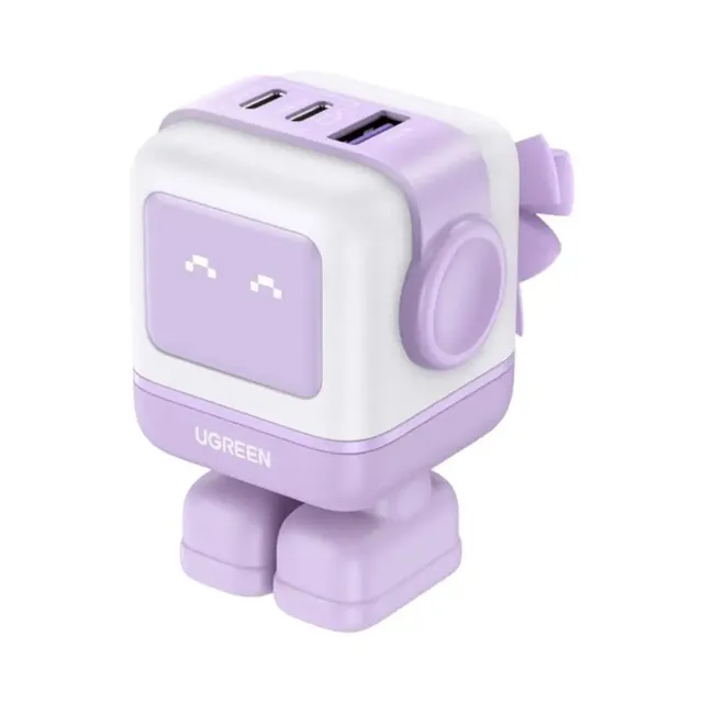 Ugreen Nexode 3-in-1 GaN Robo Charger, 65W, Purple, CD361-35292