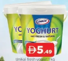 Unikai Fresh Full Cream Yoghurt